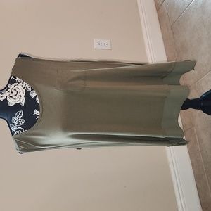EUC 1x Olive Rayon Sleeveless top
